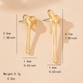 Elegant gold liquid lava heart drop earrings with dimensions of 3.5cm and 4.7cm in length - Gold Asymmetric Heart