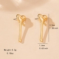 Elegant gold melting heart stud earrings with fluid design and polished metal texture - Gold Short Heart