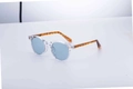 Round clear blue lens sunglasses with tortoise shell temples in a stylish outdoor design - Tortoiseshell Transparent Frame to Light Blue (C7)