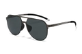 Lunettes de soleil aviateur polarisées pour hommes avec monture en bronze et verres gris - Monture Gunmetal Verre Gris (C2)