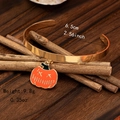 Detail van Halloween pompoen armband met 6,5 cm diameter en 9,8 g gewichtsspecificaties - Pompoen Bedel