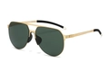 Lunettes aviateur classiques avec monture en métal doré et verres polarisés vert foncé - Monture Dorée Verre Vert Foncé (C3)