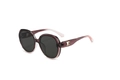 Purple gradient square oversized sunglasses with gold hinges and dark grey lenses - Gradient Purple (C4)