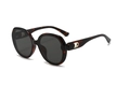 Fashionable square tortoise shell nylon sunglasses with dark grey lenses for women - Tortoise Shell (C5)
