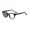 Occhiali da sole ovali alla moda con montatura geometrica nera e lenti fotocromatiche - C1 Montatura Nera in Grigio