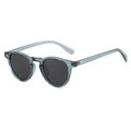 Occhiali da sole polarizzati rotondi retrò con montatura blu scuro e lenti scure - Standard / Standard (incl. 13% IVA) montatura blu lenti grigie