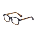 Occhiali da sole quadrati con montatura nera e tartarugata e lenti fotocromatiche - Tartaruga Nero Marrone a Grigio (C2)