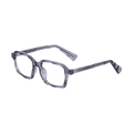 Occhiali da sole quadrati oversize grigio trasparente con aste rinforzate in metallo - Grigio Trasparente a Grigio (C3)