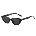 Occhiali da sole polarizzati cat-eye neri classici con lenti grigio scuro in stile retrò - Regolare / Montatura Nera Lenti Grigie