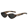 Occhiali da sole cat-eye tartarugati retrò con lenti scure e dettagli a stella argento - Montatura Leopardata Lenti Grigie