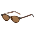 Gafas de sol polarizadas ovaladas retro con montura marrón translúcida y cristales - Montura Té Lentes Té
