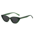 Occhiali da sole cat eye polarizzati con montatura verde scuro e lenti nere - Regolare / Montatura Verde Lenti Grigie