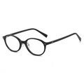 Lunettes ovales classiques monture noire mate avec des rivets argentés chic - Noir mat