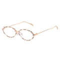 Gafas de sol ovaladas de metal oro rosa con cristales brillantes y gemas de lágrima - Régulier / Montura dorada estándar con lentes transparentes