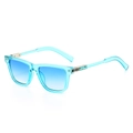Occhiali da sole quadrati retrò con montatura celeste e lenti blu sfumate - Standard / Standard (incl. IVA 13%) montatura blu con lenti blu