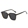 Gafas de sol polarizadas TR90 retro con montura de carey y lentes de color gris oscuro - Montura de Carey Lentes Grises