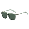 Lunettes de soleil aviateur vert foncé avec double pont et détails en métal argenté - Standard / Standard (TVA 13 % incluse) Monture verte / Verres verts
