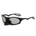 Lunettes de soleil de cyclisme polarisées avec monture noire mate et protection nasale - Monture Noire