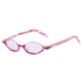 Retro cat eye sunglasses with purple marble frame and gold metal trim on white background - Regular / Regular (Incl. 13% VAT) Purple Striped Frame with Purple Lenses
