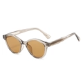Lunettes de soleil œil-de-chat monture marron clair transparent et verres ambrés - Standard / Standard (TVA 13 % incluse) Monture champagne / Verres marron