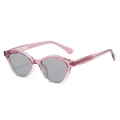 Lunettes de soleil œil de chat dégradé rose avec verres gris au style rétro - Standard / Standard (TVA 13 % incluse) Monture rose verres gris clair