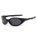 Gafas de sol deportivas polarizadas ovales negro mate con montura envolvente para ciclismo - Régulier / Montura Negra Lentes Grises
