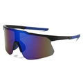 Fietsbril met blauwe spiegelglazen en zwart-blauw montuur voor outdoor sporten - Zwart Frame Blauwe Coating