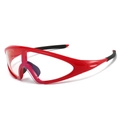 Occhiali da ciclismo fotocromatici con montatura rossa, lenti trasparenti e design fluido - Fotocromatico / Montatura Rossa