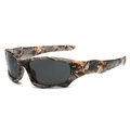Tactical outdoor sunglasses with army green camouflage pattern frame and dark grey lenses - Camouflage Frame Grey Lens