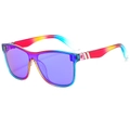 Rainbow gradient frame LED sunglasses with purple lenses and side power button - Regular / Standard (Incl. 13% Tax) C9 Blue/Red Frame Ice Blue Lens