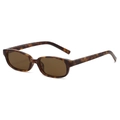 Gafas de sol polarizadas cuadradas vintage con montura retro de carey ámbar - Régulier / Montura de Leopardo / Lentes Té