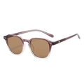 Lunettes de soleil polygonales dégradé violet avec détail étoile argentée sur fond blanc - Standard / Standard (incl. 13 % TVA) monture violette verres thé
