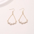 Pendientes dorados de mariposa con borlas largas y pedrería brillante de moda - Dorado