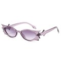 Gafas de sol de moda con forma de alas de murciélago violetas para fiestas e ins - Montura Violeta / Lentes Violetas