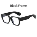 Occhiali anti luce blu con montatura nera classica e stanghette retrò da donna - Montatura Nera
