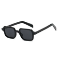 Gafas de sol cuadradas negras para hombre con montura gruesa y protección contra rayos UV - Montura Negra Lentes Grises