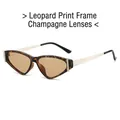 Occhiali da sole cat-eye con montatura leopardata e lenti color champagne - Montatura Leopardata Lente Champagne