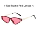 Occhiali da sole cat-eye retrò con montatura rossa e lenti rosse vivaci - Montatura Rossa Lenti Rosse