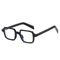 Lunettes de soleil polarisées pour hommes avec monture noire et verres réfléchissants bleus - Standard / Standard (TVA 13 % incluse) Monture noire verres clairs