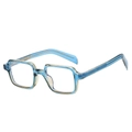 Lunettes de soleil polarisées carrées avec monture dégradée bleu transparent homme - Standard / Régulier (TVA incluse) Monture bleue avec verres blancs