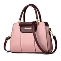 Minimalistische Tragetasche in Rosa und Burgunderrot mit verstellbarem Riemen - Rosa