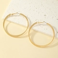 Fashionable large gold layered twist hoop earrings with detailed woven texture for women - Gold