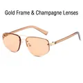 Aviator style sunglasses with gold metal frame and champagne lenses in minimalist design - Regular / Regular (Incl. 13% VAT) Gold Frame Champagne Lenses
