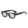 Lunettes de soleil rétro carrées écaille de tortue avec verres bleus et clous - Standard / Lunettes de soleil régulières monture écaille verres bleus