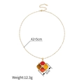 Detail van de 18k goud klaver ketting met afmetingen en gewichtsspecificaties - Ketting