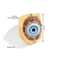 Detail van de gehamerde gouden evil eye ring, afmetingen 1,8 cm diameter en 2,7 cm hoogte - Goud