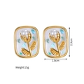 Λεπτομέρεια από vintage χρυσά σκουλαρίκια πέρλα 18k με διαστάσεις και βάρος προϊόντος - Stud σκουλαρίκια