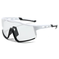 Gafas deportivas blancas con lentes transparentes amplias y patillas con ventilación - Marco Blanco Lente Blanco