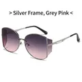 Lunettes de soleil rétro rondes en métal, monture argentée et verres dégradés rose - Monture Argentée Verres Gris-Rose