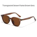 Gafas de sol vintage con montura té transparente, lentes de té y remaches plata - Régulier / Montura Té Transparente Lentes Té